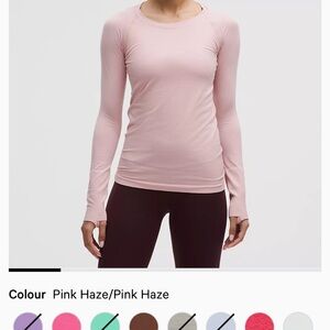 lululemon athletica Long Sleeve Tee - Light Pink